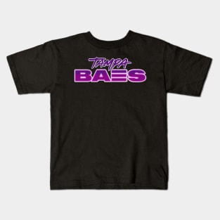 Tampa Baes Logo White Outline Kids T-Shirt